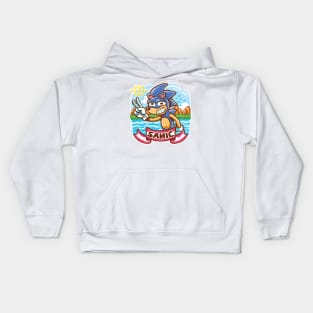 Cartoon Retro Hedgehog Kids Hoodie